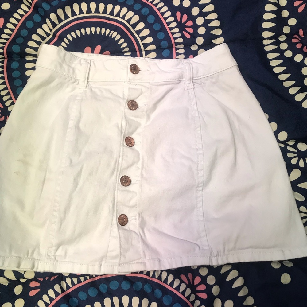 White button up skirt